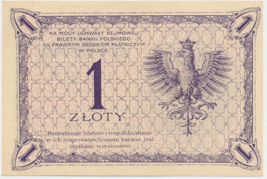 1 złoty 1919 – S.74 A –