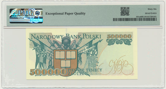Banknot 500.000 złotych 1993 – L – PMG 66 EPQ