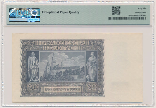 20 złotych 1940 – L – PMG 66 EPQ
