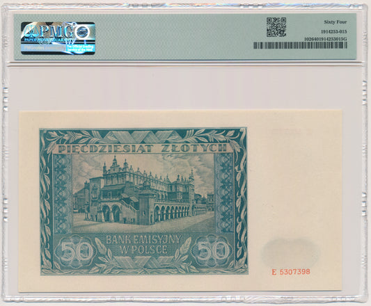 50 złotych 1941 – E – PMG 64