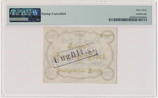 Gdańsk, Banknot 20 marek 1918 – PMG 63