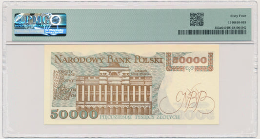 50.000 złotych 1989 – A – PMG 64