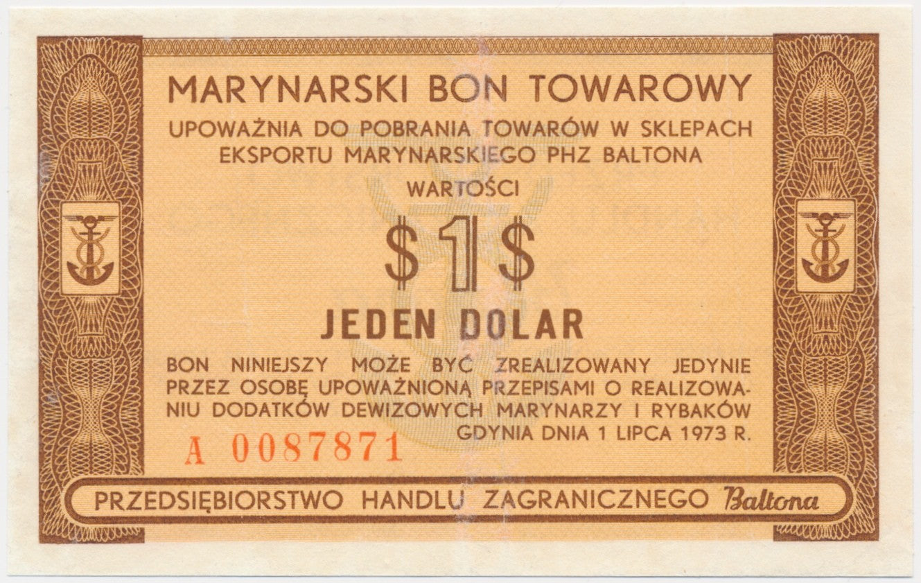 Baltona, 1 dolar 1973 – A – RZADKI