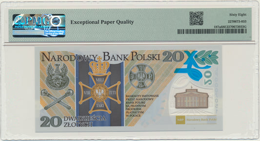 Banknot 20 złotych 2014 – Legiony Polskie – PMG 68 EPQ