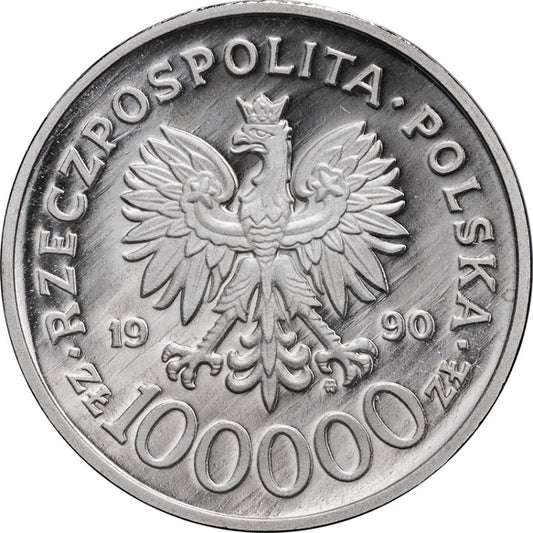 III RP, 100000 złotych, 1990, Gruba Solidarność