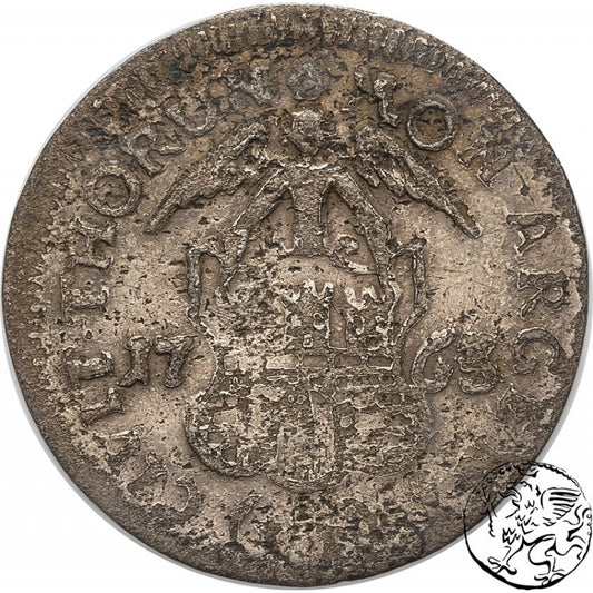 Polska, August III Sas, szóstak, 1763, Toruń