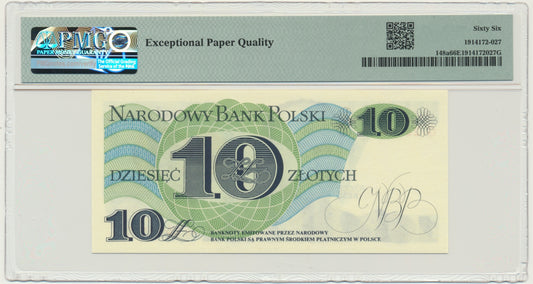 Banknot 10 złotych 1982 – G – PMG 66 EPQ