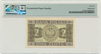 Banknot 2 złote 1936 – CB – PMG 66 EPQ
