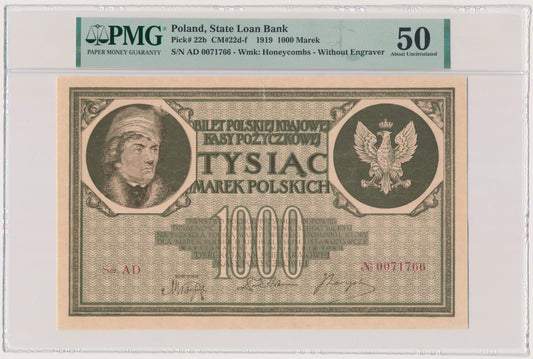 1.000 marek 1919 – Ser.AD – PMG 50