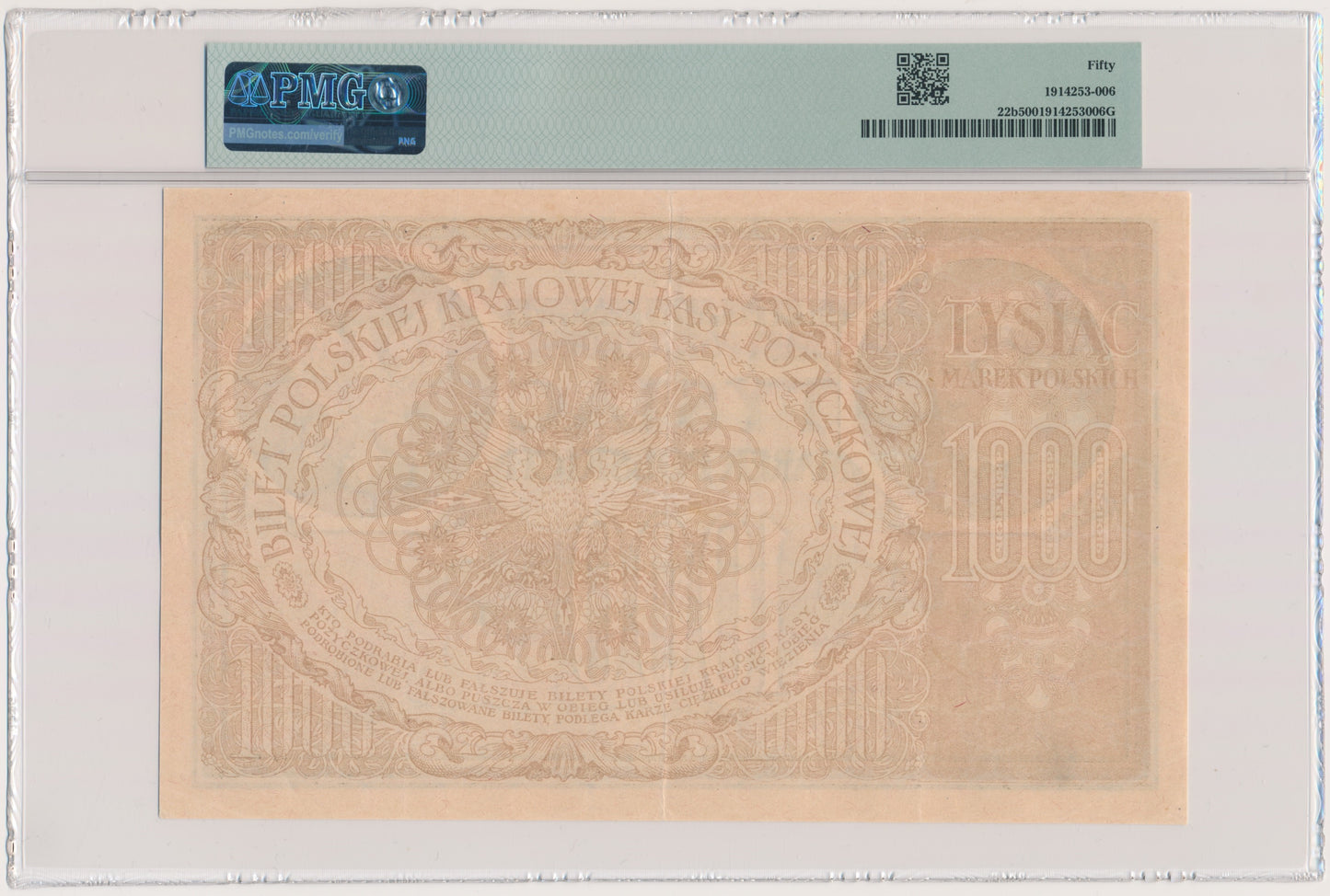 1.000 marek 1919 – Ser.AD – PMG 50