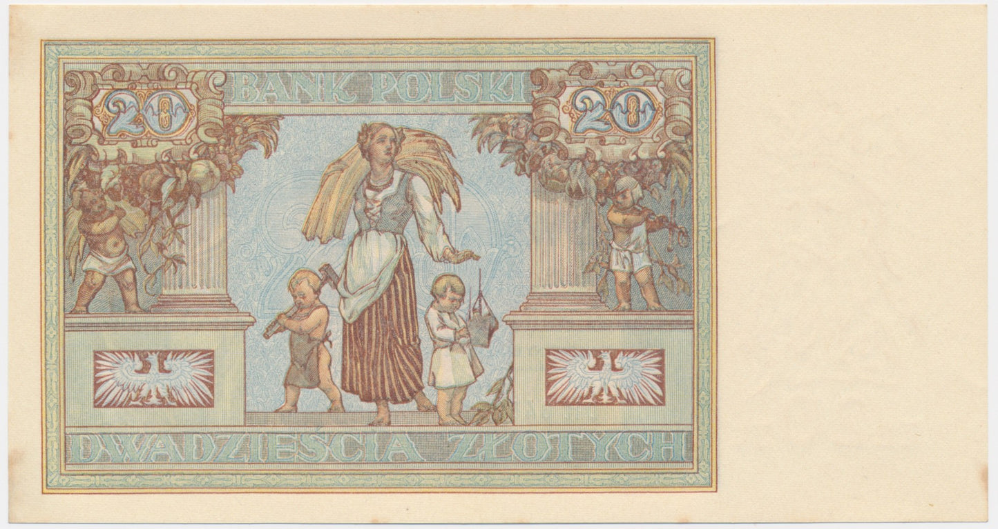 Banknot 20 złotych 1931 – DH. –