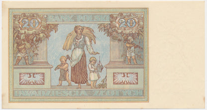 Banknot 20 złotych 1931 – DH. –