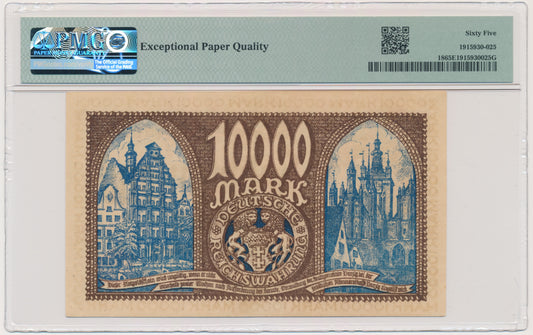 Gdańsk, 10.000 marek 1923 – PMG 65 EPQ