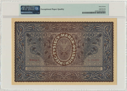5.000 marek 1920 – III Serja A – PMG 67 EPQ