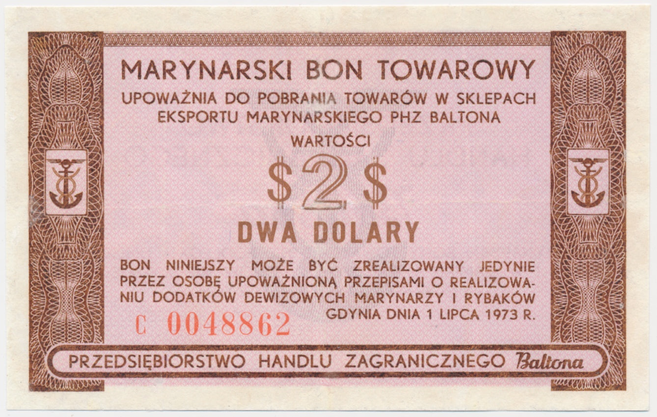 Baltona, 2 dolary 1973 – C – RZADKIE