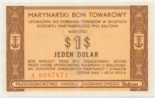 Baltona, 1 dolar 1973 – A – RZADKI