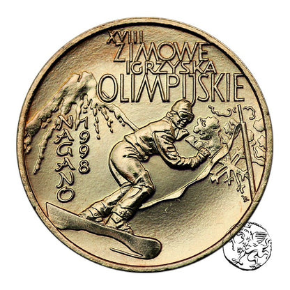 III RP, 2 zł, 1998, Igrzyska w Nagano