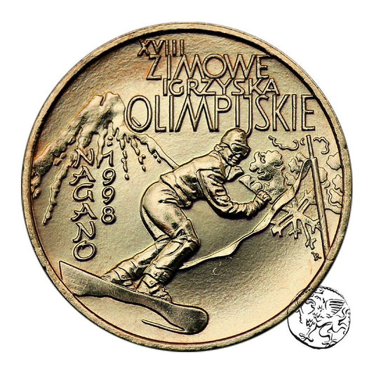 III RP, 2 zł, 1998, Igrzyska w Nagano