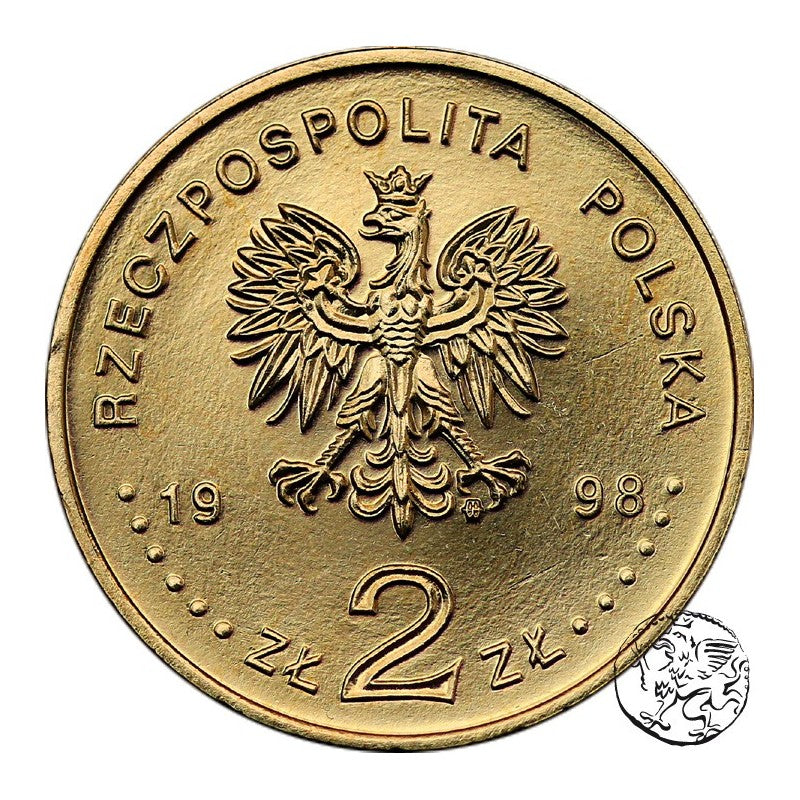 III RP, 2 złote, 1998, 100 lat odkrycia polonu i radu