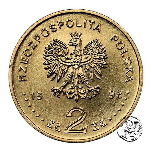 III RP, 2 złote, 1998, 100 lat odkrycia polonu i radu