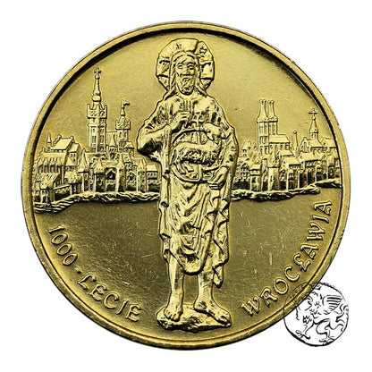 III RP, 2 złote, 2000, Tysiąc lat Wrocławia