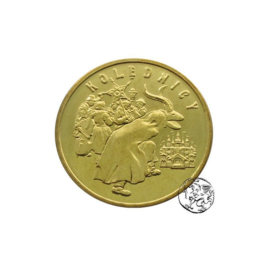 III RP, 2 złote, 2001, Kolędnicy