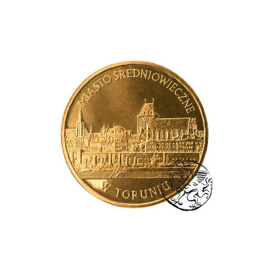 III RP, 2 złote, 2007, Miasto średniowieczne w Toruniu