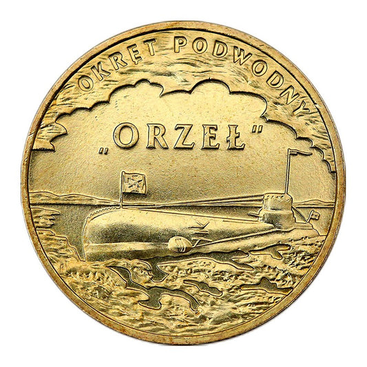 III RP, 2 złote, 2012, ORP Orzeł