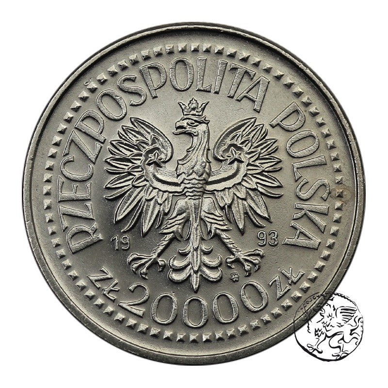 III RP, 20 000 zł, 1993, Kazimierz IV Jagiellończyk