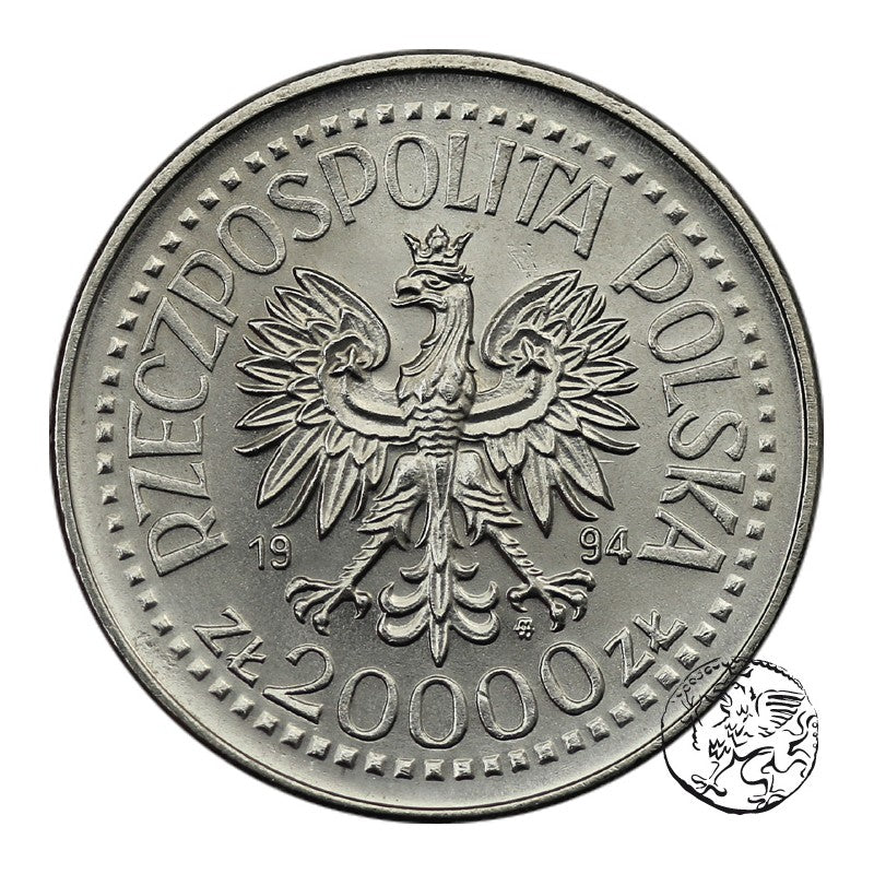 III RP, 20 000 zł, 1994, Nowy Gmach Mennicy