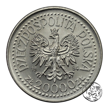 III RP, 20 000 zł, 1994, Nowy Gmach Mennicy