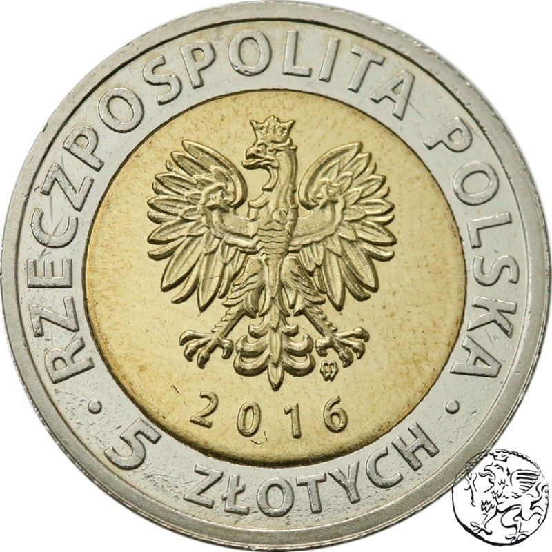 III RP, 5 złotych, 2016, Księży Młyn w Łodzi