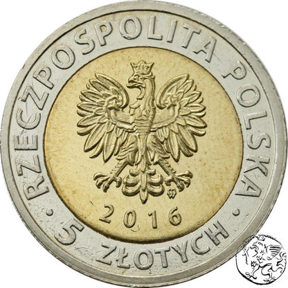 III RP, 5 złotych, 2016, Księży Młyn w Łodzi