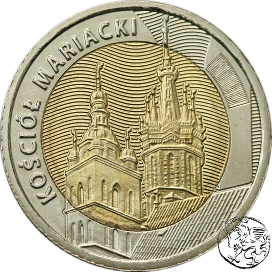 III RP, 5 złotych, 2020, Odkryj Polskę – Kościół Mariacki