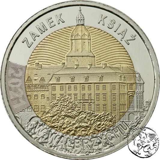 III RP, 5 złotych, 2021, Odkryj Polskę – Zamek Książ w Wałbrzychu