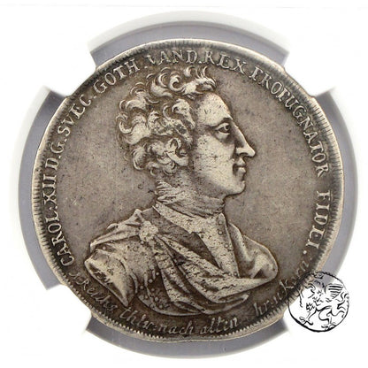 Pomorze, Szczecin, Karol XII, talar, 1709, NGC VF30