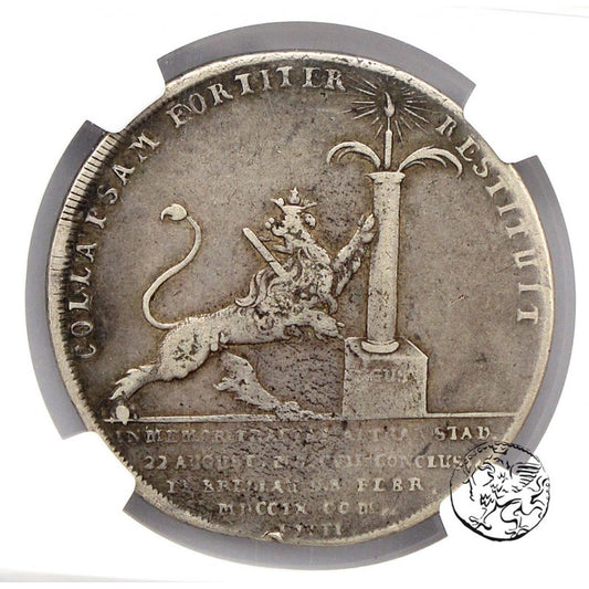 Pomorze, Szczecin, Karol XII, talar, 1709, NGC VF30