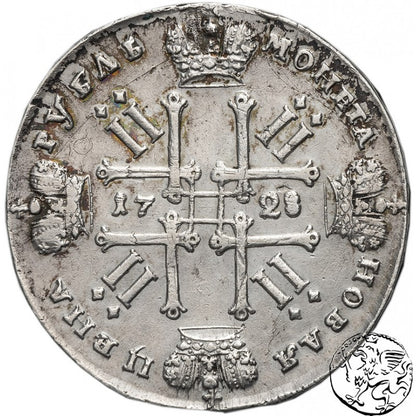 Rosja, rubel, 1728, Piotr II