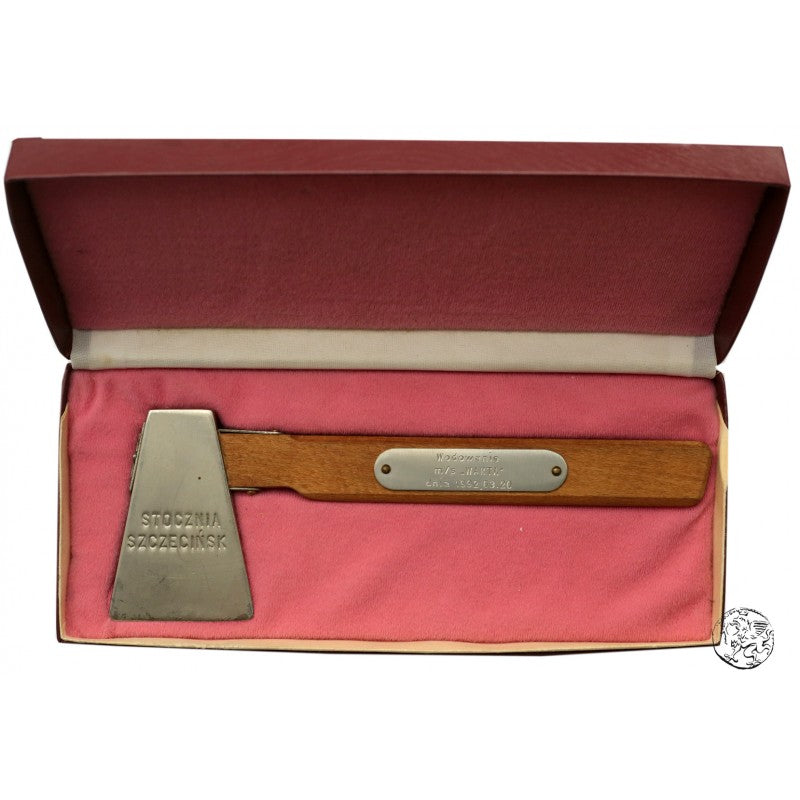 Stocznia Szczecińska, siekierka pamiątkowa, m/s "Warta" 1992