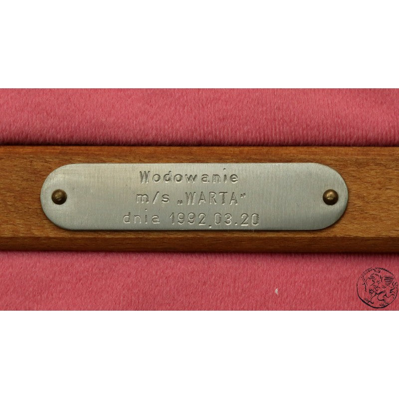Stocznia Szczecińska, siekierka pamiątkowa, m/s "Warta" 1992